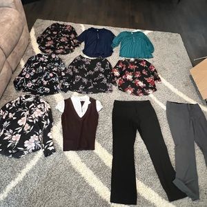 Womens Work blouses and pants bundle